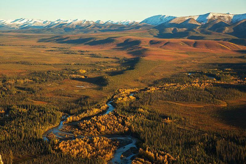 Aerial view of the Yukon landscape at Ballarat